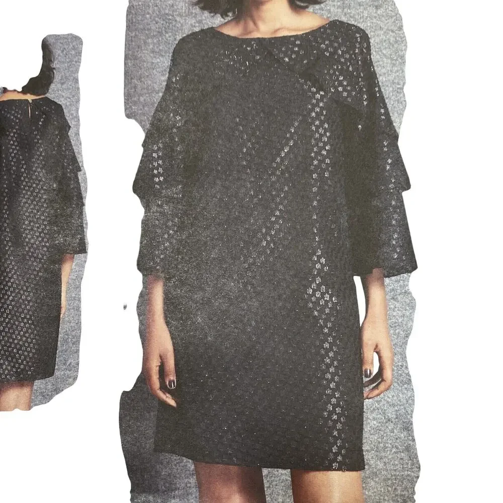 Vogue Sewing Pattern V1601 ISAAC MIZRAHI 2018 Shift Dress Tiered Sleeves Sz 6-14